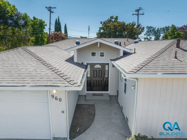 New entry addition and Presidential shingle roof on a Santa Clara home